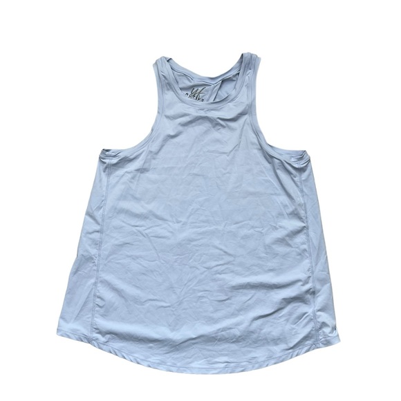 Yes Fit YF Active Light Blue Running Gym Workout Tank Shirt Open Back Small - Picture 1 of 7